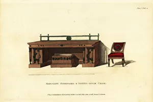 Sideboard Prints: Mahogany sideboard and dining-room chair, 1810