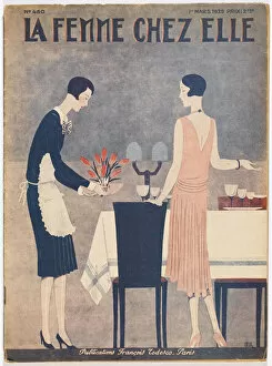 Frenchwoman Collection: MAID BRINGS FLOWERS