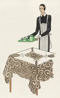 Maids Prints: Maid Serves Coffee