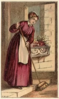 Images Dated 26th February 2016: MAID SWEEPING