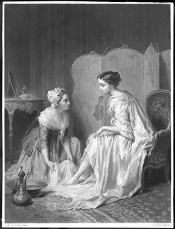 1830 Collection: Maid Washes Ladys Feet