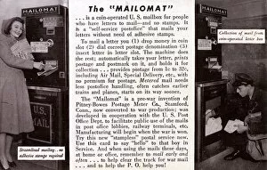 Stamps Collection: Mailomat coin-operated mailbox, USA