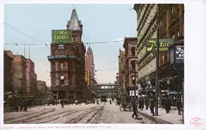 Tramlines Prints: Main and Delaware Streets, Kansas City, Missouri, USA