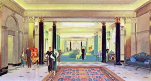 Opening Prints: Main entrance to the lounge, newly opened Dorchester Hotel