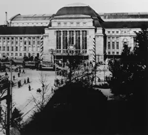 Main facade of Leipzig Station, Germany