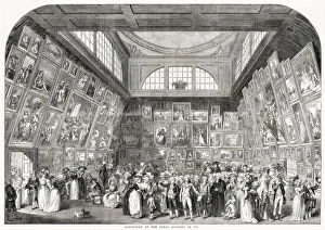 Images Dated 31st March 2021: One of the main galleries for the Royal Academy Exhibition of 1787 in London
