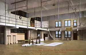 Gymnastics Prints: Main Gymnasium, YMCA, Los Angeles, California, USA