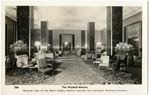 Main Lobby, Waldorf Astoria Hotel, New York, USA