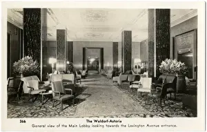 Empty Prints: Main Lobby, Waldorf Astoria Hotel, New York, USA