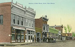 Mexico Prints: Main Street, Aztec, New Mexico, USA
