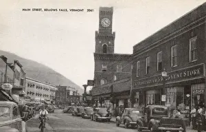 Cent Prints: Main Street, Bellows Falls, Vermont, USA