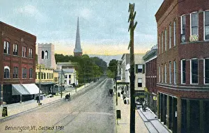 Vermont Prints: Main Street, Bennington, Vermont, USA