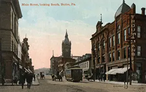 Blinds Prints: Main Street, Butler, Pennsylvania, USA