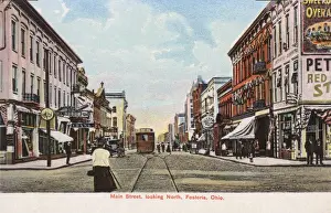 Tramcar Prints: Main Street, Fostoria, Ohio, USA
