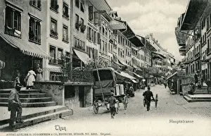 Thun Prints: The Main Street (Hauptstrasse) at Thun, Switzerland
