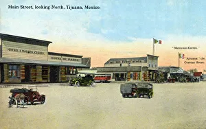 Tijuana Prints: Main Street - looking North - Tijuana, Mexico