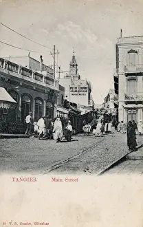 Steep Prints: Main Street in Tangier (Tangiers), Morocco