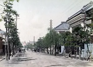 Yokohama Prints: Main Street, Yokohama, Japan, circa 1890