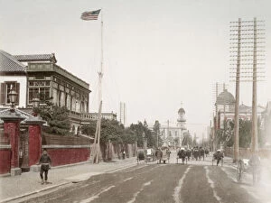 Main Street, Yokohama - USA, American Consulate on the left