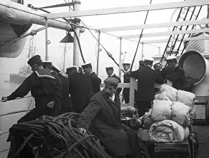 Onboard Prints: The Maine (Ship) - Deck Scene - Royal Navy