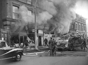 1959 Collection: Major fire in Wandsworth Road, Clapham SW8