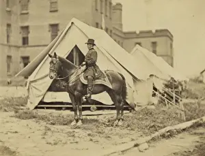 Major-General Joseph Hooker, full-length portrait, seated on