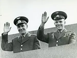 Honour Prints: Major Herman Titov & Major Yuri Gagarin, Red Square, Moscow