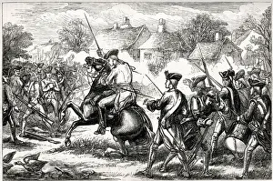 Grant Prints: Major John Pitcairn entering Lexington in the early morning of 19 April 1775