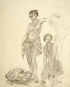Zambia Prints: Makalaka women Mangwe River March 1870