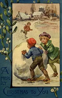Snowball Prints: Making a giant snowball