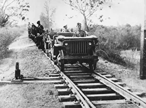 Making a jeep railroad - Burma