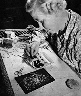 Images Dated 13th June 2011: Making Queen Elizabeth IIs coronation robe