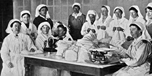 Antiseptic Collection: Making sphagnum moss dressings, Dartmoor, WW1