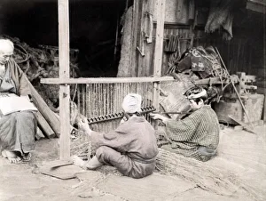 Weaving Prints: Making straw mats, Japan