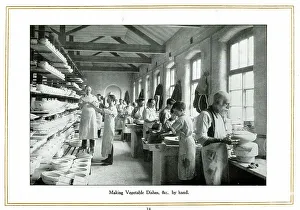 Shelf Prints: Making vegetable dishes etc by hand, Alfred Meakin
