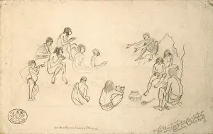 John Thomas Baines Prints: At Makoondas village