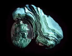Malachite cameo
