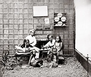 Malay family Dutch East Indies, Java, Indonesia
