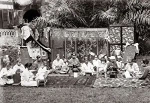Malay ladies sewing - Singapore. Lambert studio