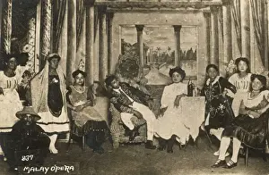 Malay Prints: Malay Opera players, Singapore