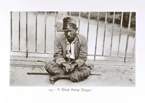 Lumpur Prints: Malaysia - Kuala Lumpur - Blind Malay Beggar