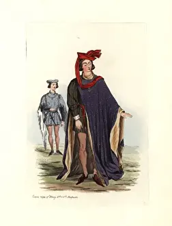 Male costume from the reigns of Henry IV and V (1399-1422)