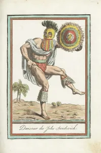 Loincloth Prints: Male dancer of the Sandwich Isles, now Hawaii