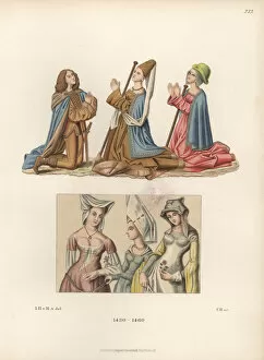 Aachen Collection: Male and female fashion from the mid 15th century