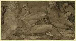 Three male figures