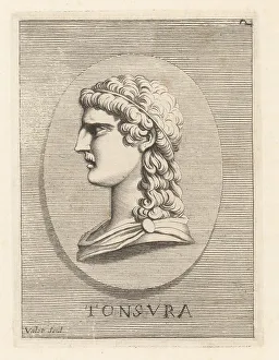Enemies Prints: Male head with the Hector cut, a classical hairstyle or tonsure