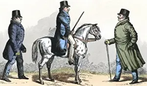 Dandies Prints: Male Type / 3 Dandies 1820