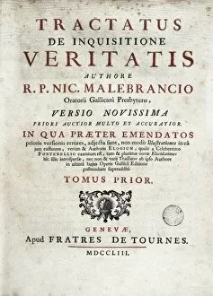 MALEBRANCHE, Nicolas de (1638-1715). Disciple