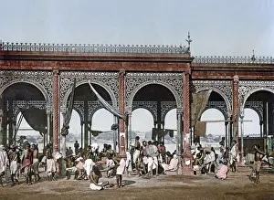 Ghat Prints: Maliks Ghat, Calcutta (Kolkata) India, circa 1890s
