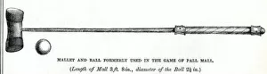 Mallet Gallery: Mallet and ball used in game of Pall Mall
